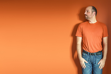 Image showing man with beard orange