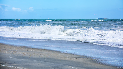 Image showing stormy ocean scenery background