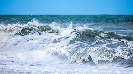 Image showing stormy ocean scenery background