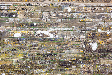 Image showing old weathered stone wall