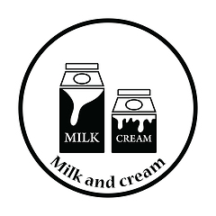 Image showing Milk and cream container icon