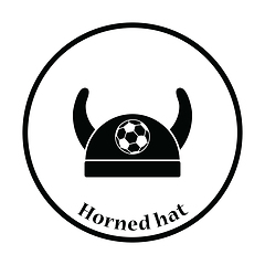 Image showing Football fans horned hat icon