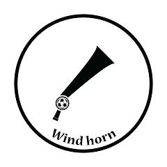 Image showing Football fans wind horn toy icon