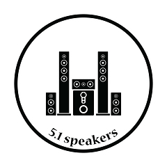 Image showing Audio system speakers icon