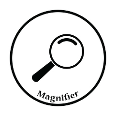 Image showing Icon of magnifier