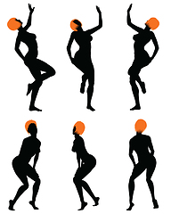 Image showing Naked sexy girls silhouette set