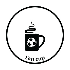 Image showing Football fans coffee cup with smoke icon