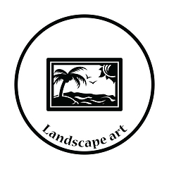 Image showing Landscape art icon