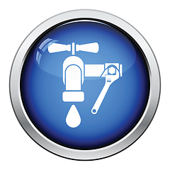 Image showing Icon of wrench and faucet
