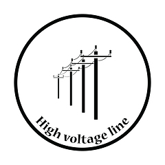 Image showing High voltage line icon