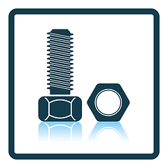 Image showing Icon of bolt and nut