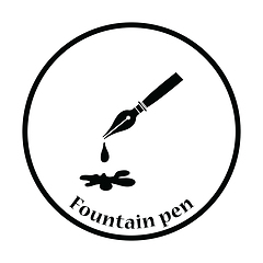 Image showing Fountain pen with blot icon