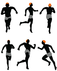 Image showing Set of men silhouette