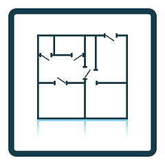 Image showing Icon of apartment plan