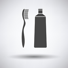 Image showing Toothpaste and brush icon