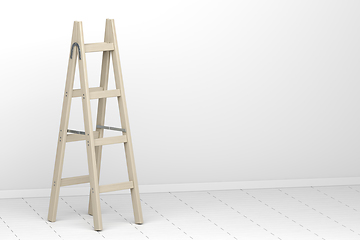 Image showing Wood double step ladder