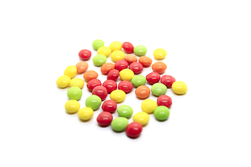 Image showing Candy in a multicolored glaze on a white background