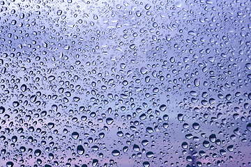 Image showing Water drops on glass