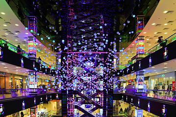 Image showing Futuristic design of the atrium in the shopping center European 