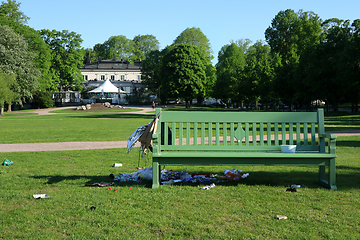 Image showing Litter and Mess in the Park