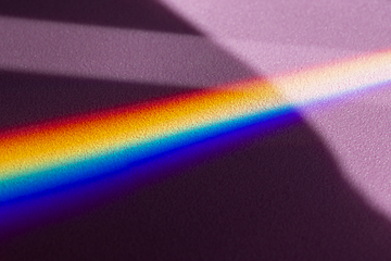 Image showing Spectrum of colors in abstraction from refraction of light beam through a prism