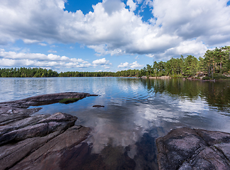 Image showing Landscape with a lake. Sweden