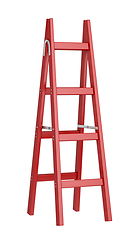 Image showing Red double sided ladder