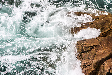 Image showing very rough coast at Cornwall Great Britain England