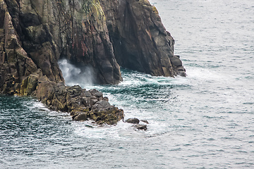 Image showing cornwall rough coast