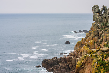 Image showing cornwall rough coast