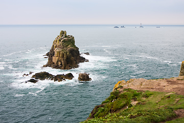 Image showing cornwall rough coast