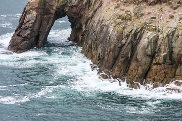 Image showing very rough coast at Cornwall Great Britain England