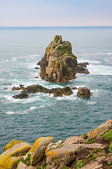 Image showing cornwall rough coast