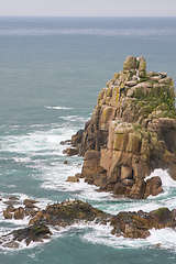 Image showing cornwall rough coast