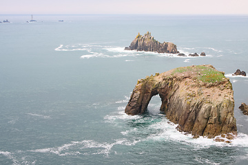 Image showing cornwall rough coast