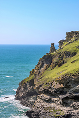 Image showing cornwall rough coast