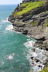 Image showing cornwall rough coast