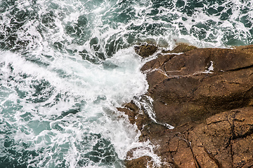 Image showing very rough coast at Cornwall Great Britain England