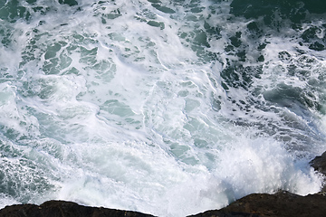 Image showing very rough coast at Cornwall Great Britain England