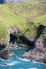 Image showing cornwall rough coast