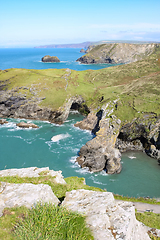 Image showing cornwall rough coast