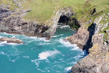 Image showing cornwall rough coast