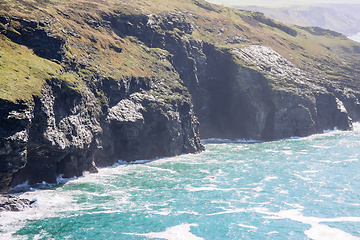 Image showing cornwall rough coast