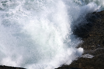 Image showing very rough coast at Cornwall Great Britain England