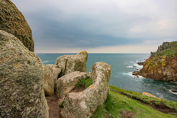 Image showing cornwall rough coast