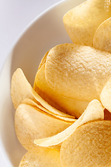 Image showing typical crisps in a white bowl