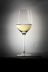 Image showing white wine glass details