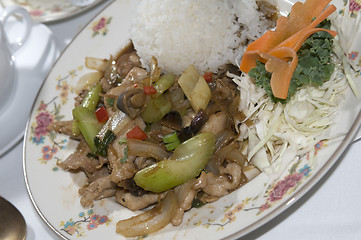 Image showing pad khing thai food