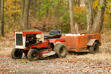 Image showing tractor mower with hitch antique