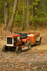 Image showing tractor mower with hitch antique